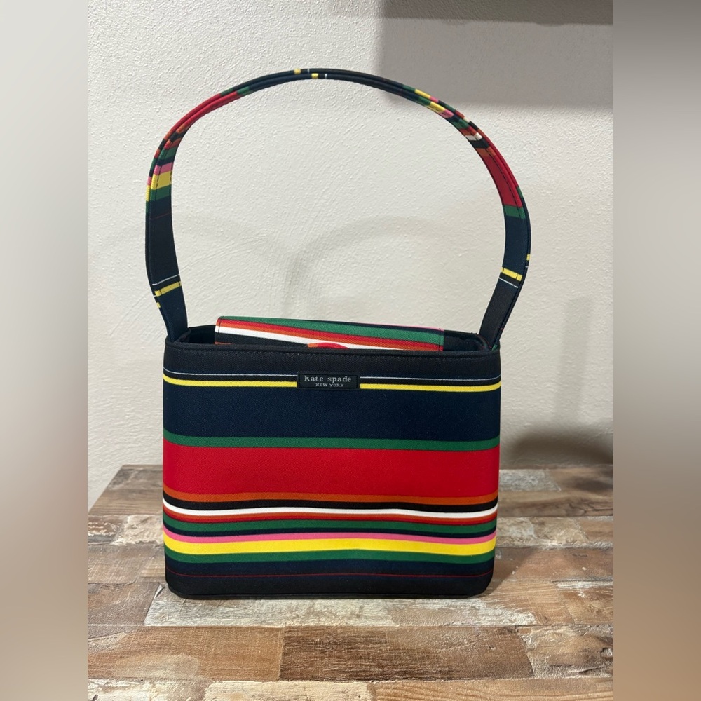 Kate Spade vintage canvas rainbow bag